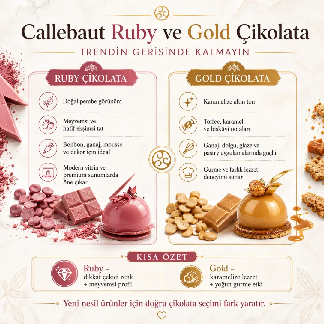 Callebaut Ruby ve Gold Çikolata Rehberi