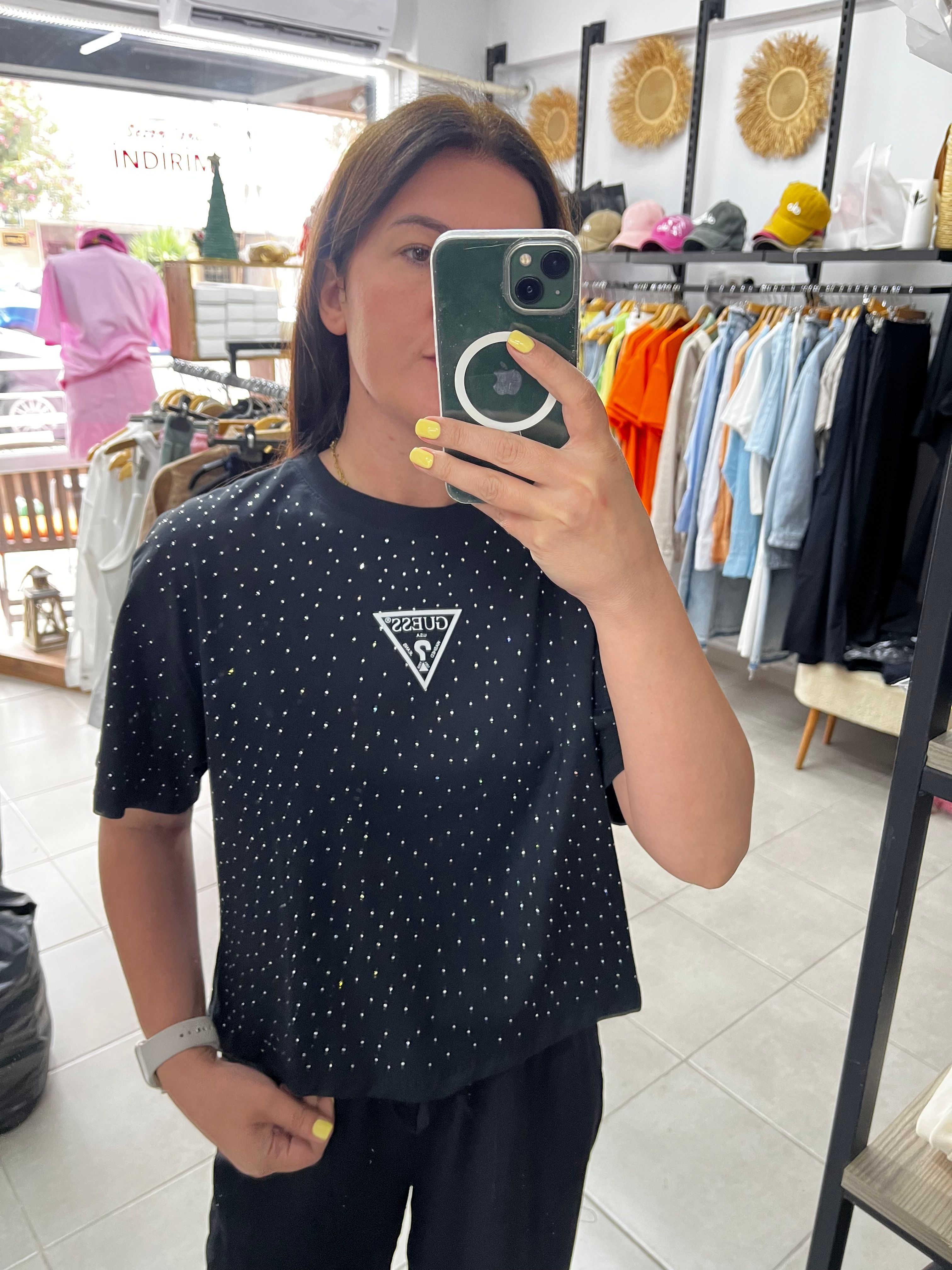 Full Taşlı Bel Boy Tshirt 