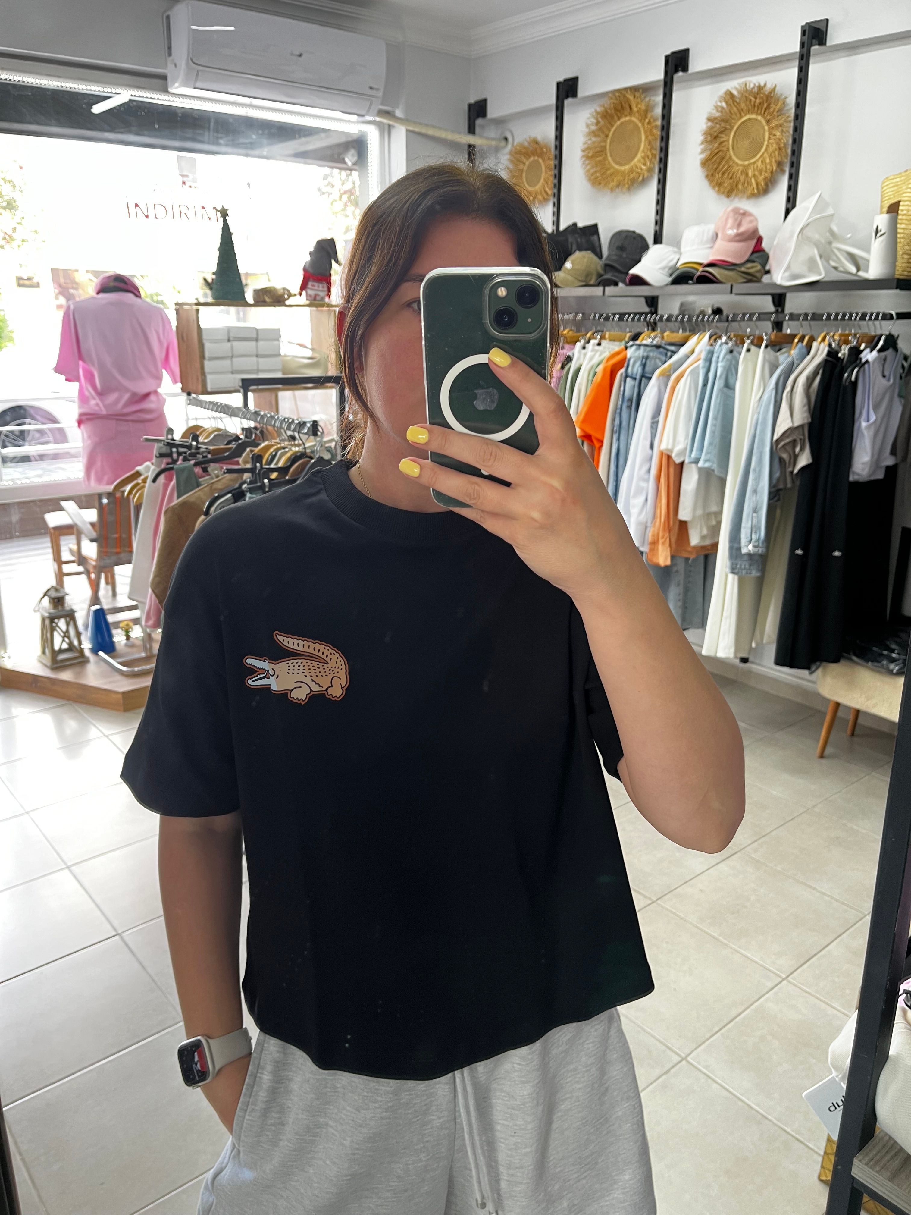 Sırt Yazılı Pamuk Bel Boy Tshirt 