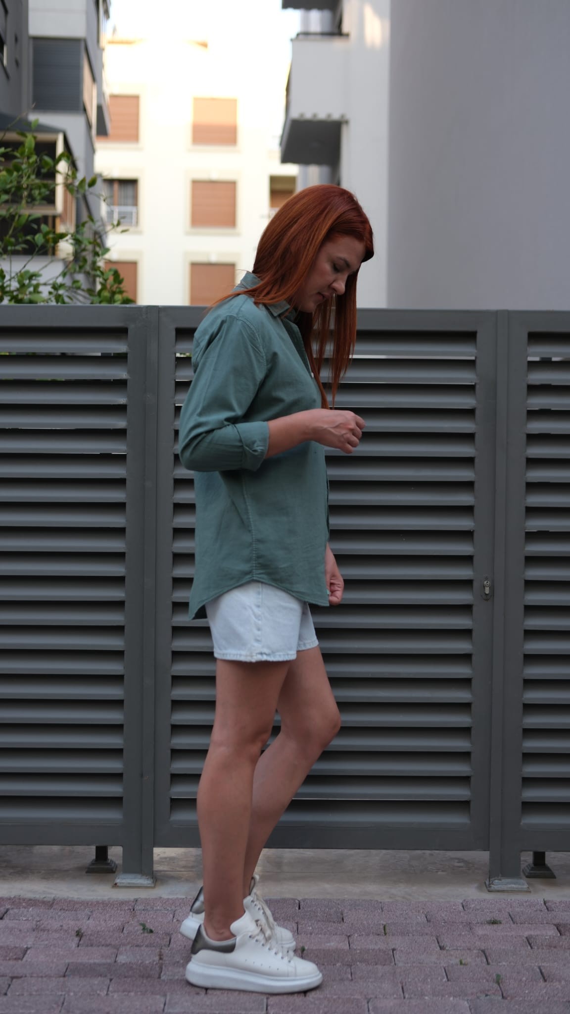 LCSTE Timsah Logo Relaxed Fit  Gömlek - Haki