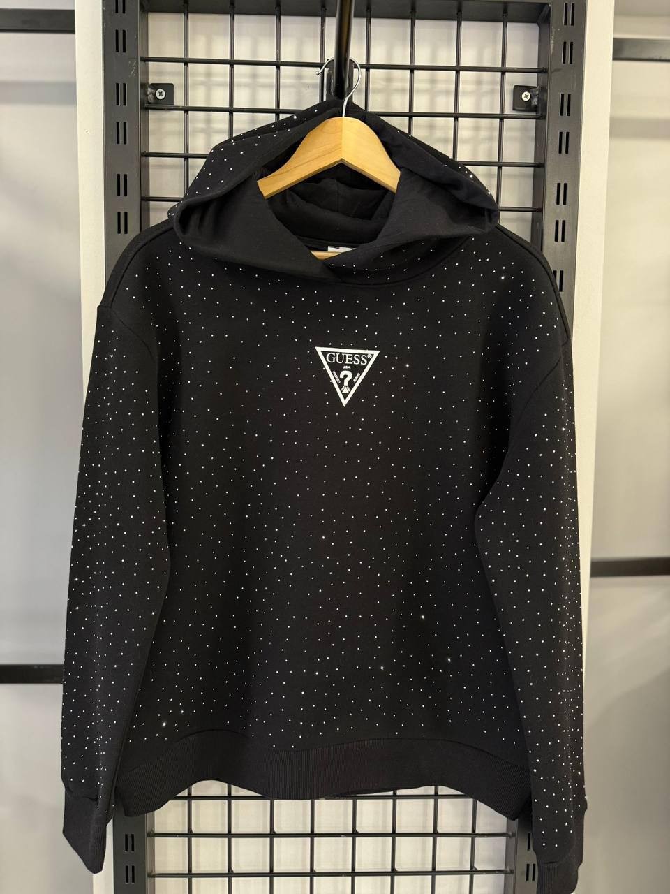 GUE 3 İplik Şardonlu Taşlı Sweatshirt 