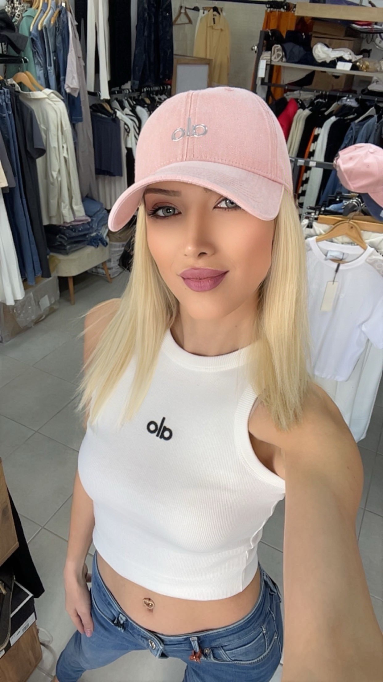 Marka Model Pembe Yıkamalı Şapka