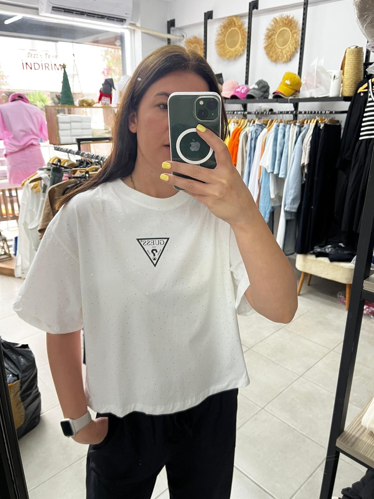 Full Taşlı Bel Boy Tshirt 