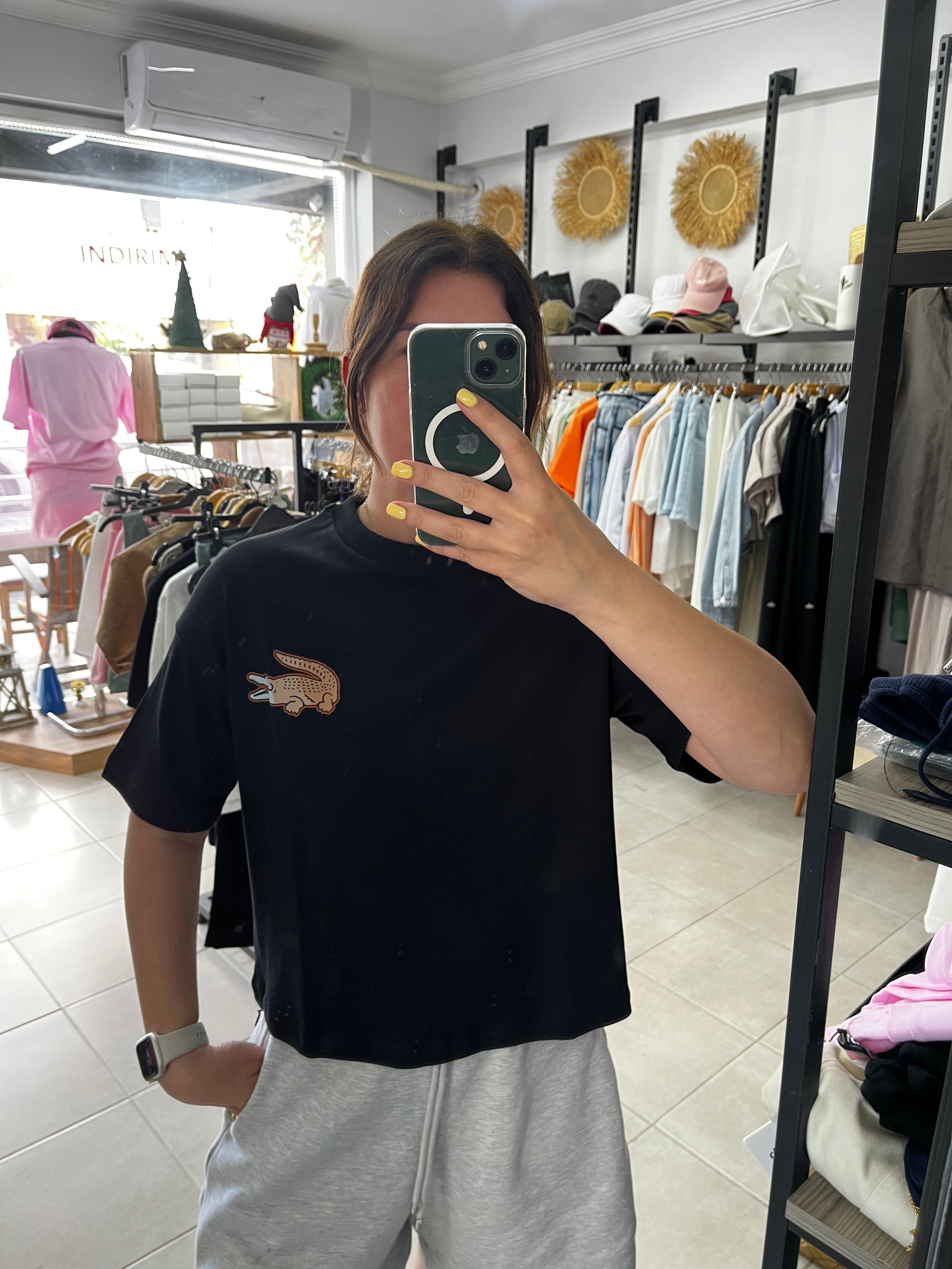 Sırt Yazılı Pamuk Bel Boy Tshirt 