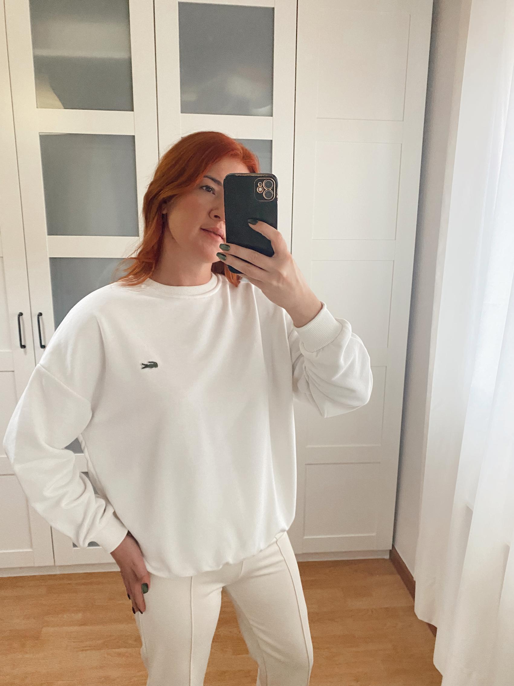 LCSTE Timsah Kabartma Logo Şardonsuz Sweat