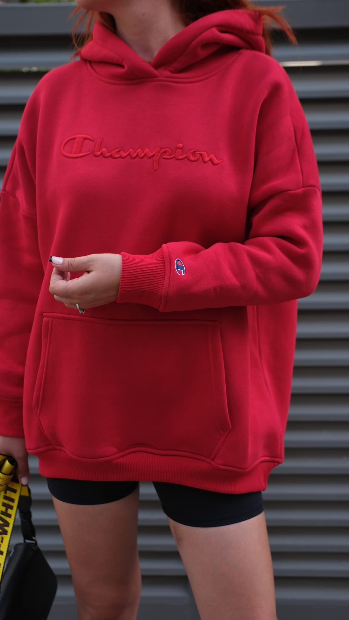 Champ 3 İplik Şardonlu Sweat  - Kırmızı