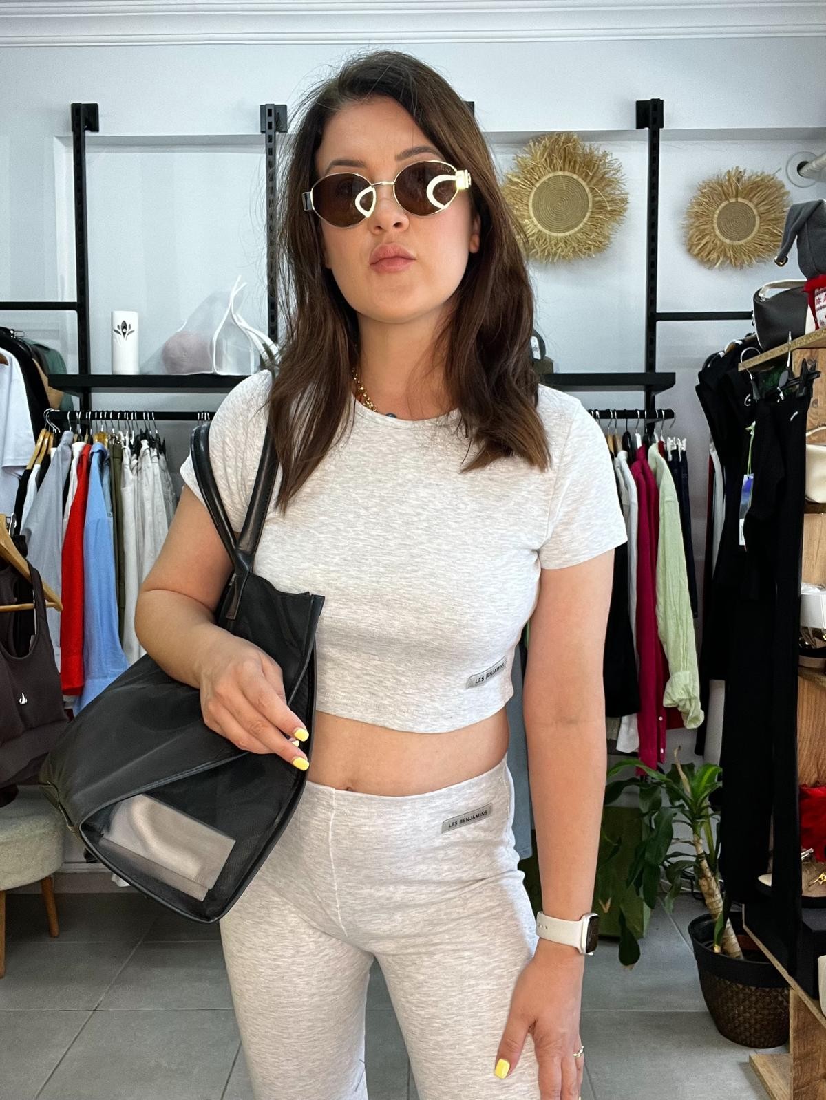 LB Flare Crop Takım 
