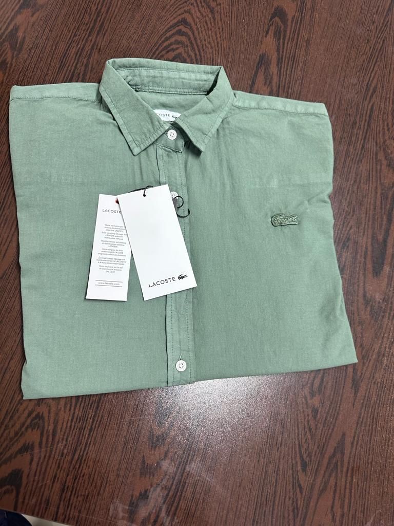 LCSTE Timsah Logo Relaxed Fit  Gömlek - Haki
