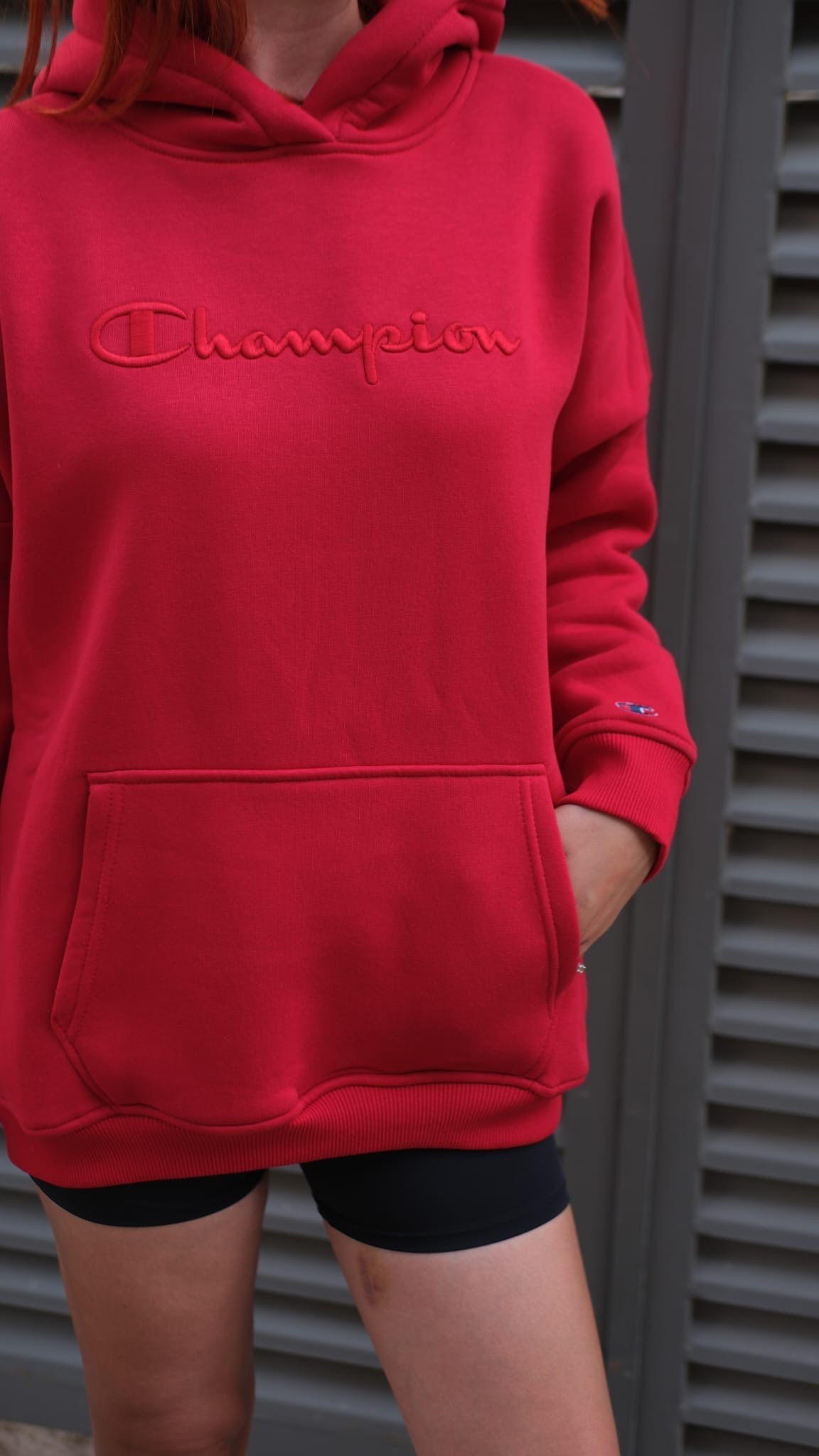 Champ 3 İplik Şardonlu Sweat  - Kırmızı