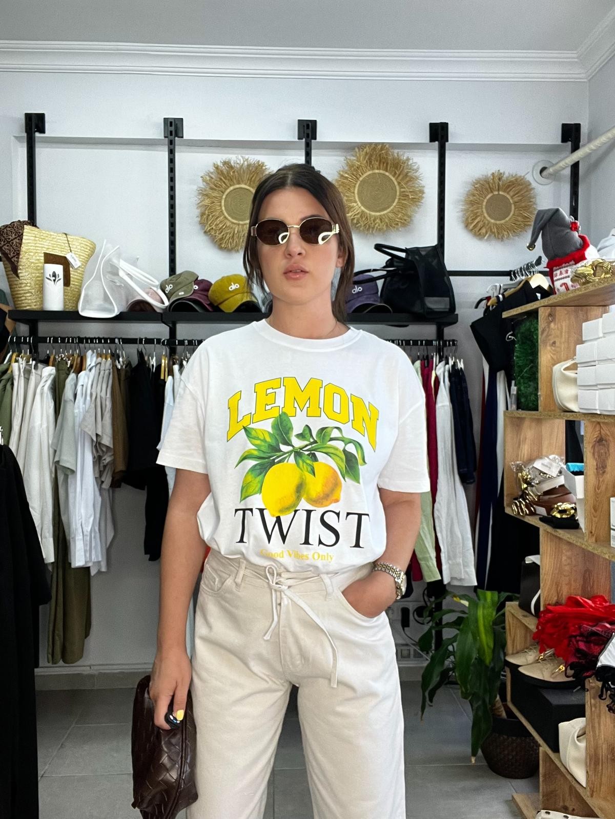 Cashe Cashe Limonlu Pamuk Tshirt 
