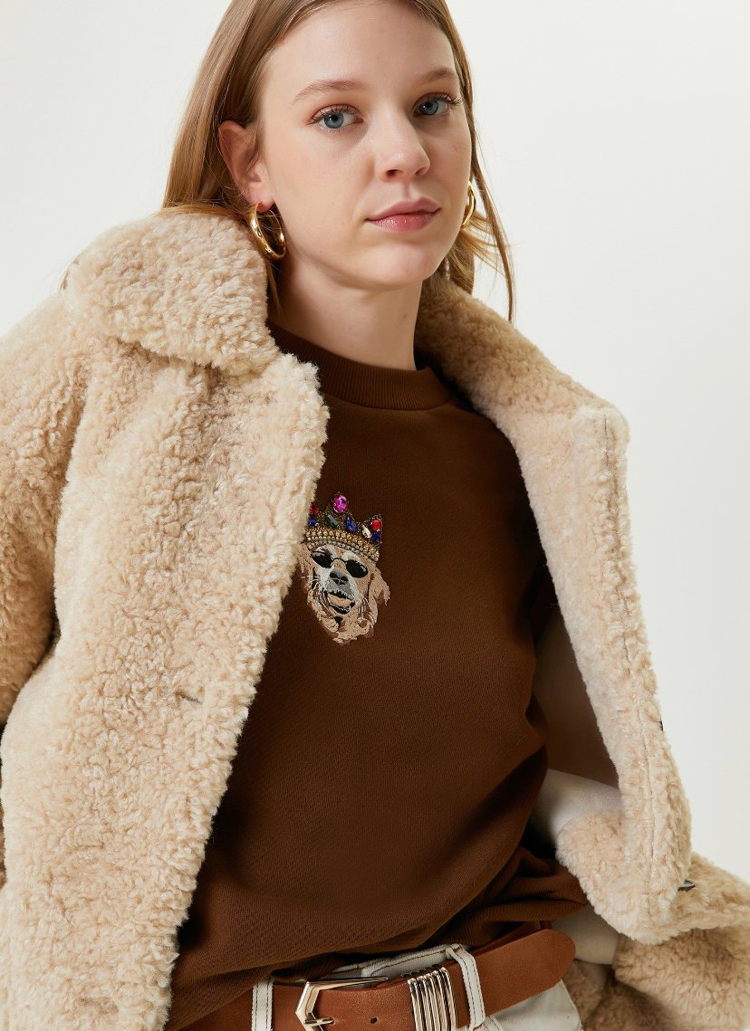 Bclub İşleme Logo Taçlı Sweatshirt
