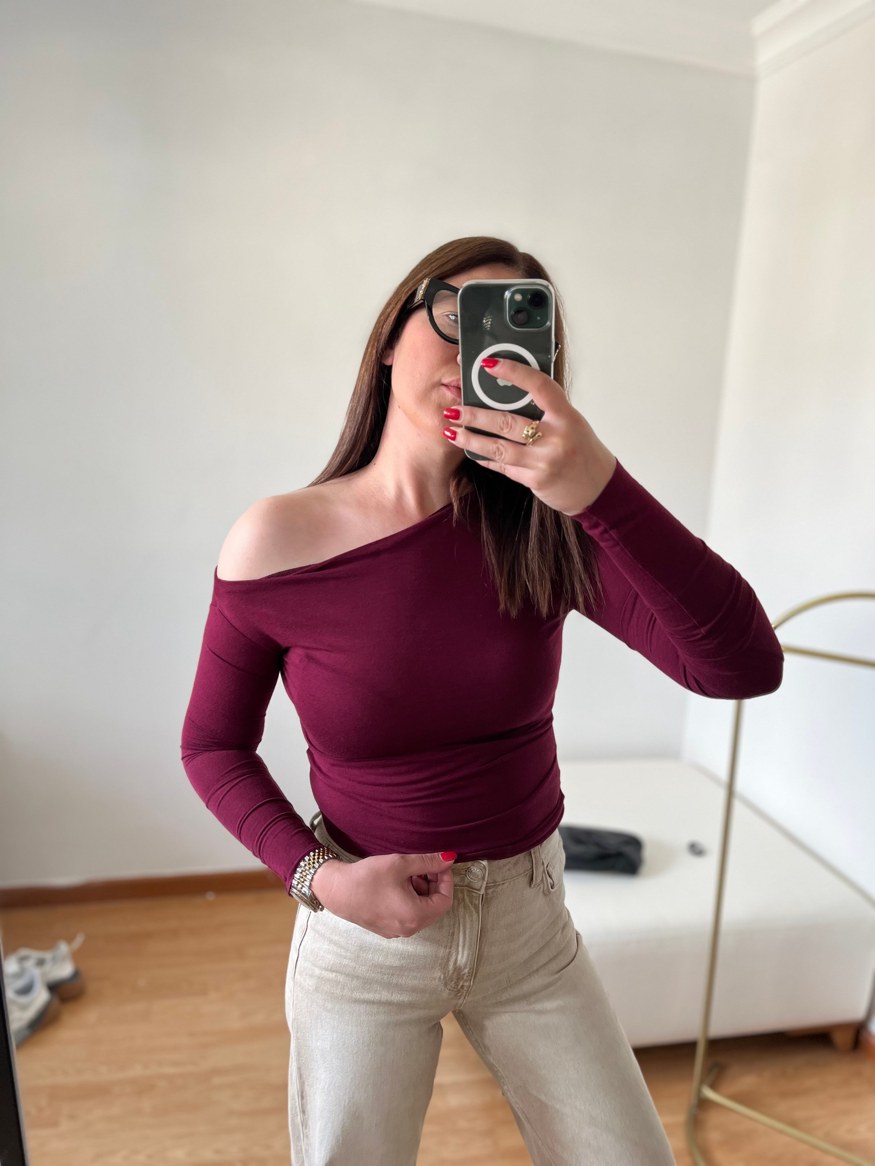MD Kaşmir Dokulu Drapeli Bluz 