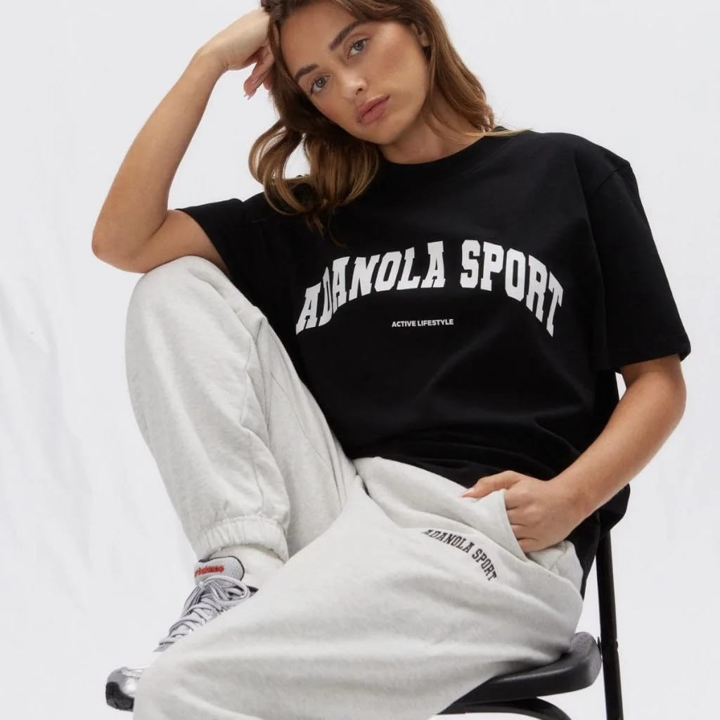 ADA Organik Pamuklu Nakışlı Oversize Tshirt