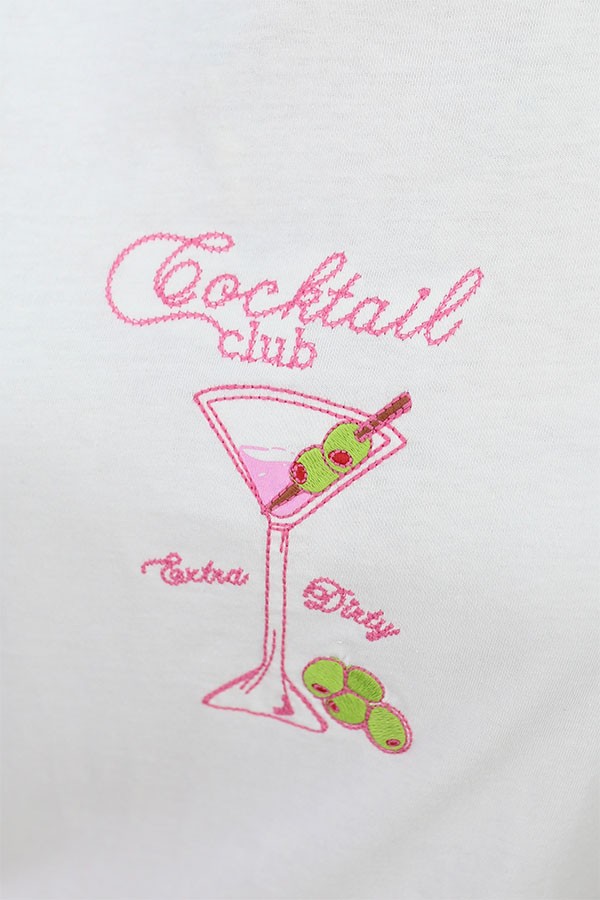 COCKTAİLS CLUP NAKIŞLI T-SHİRT