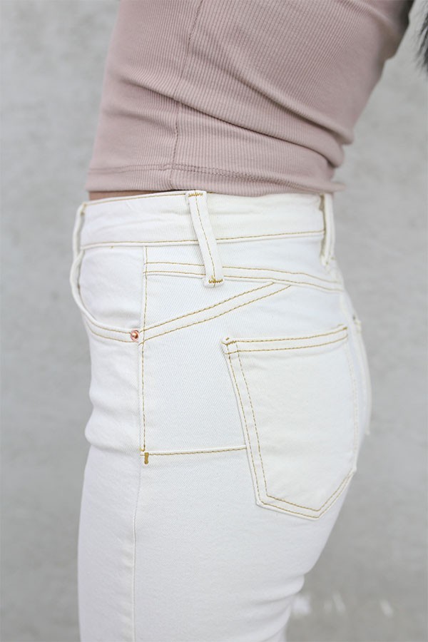 PUSH-UP YARIM İSPANYOL JEAN NATUREL