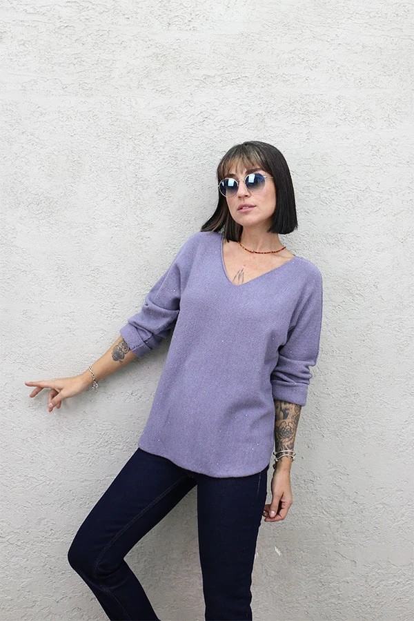 İTHAL V YAKA SİMLİ TRİKO KAZAK