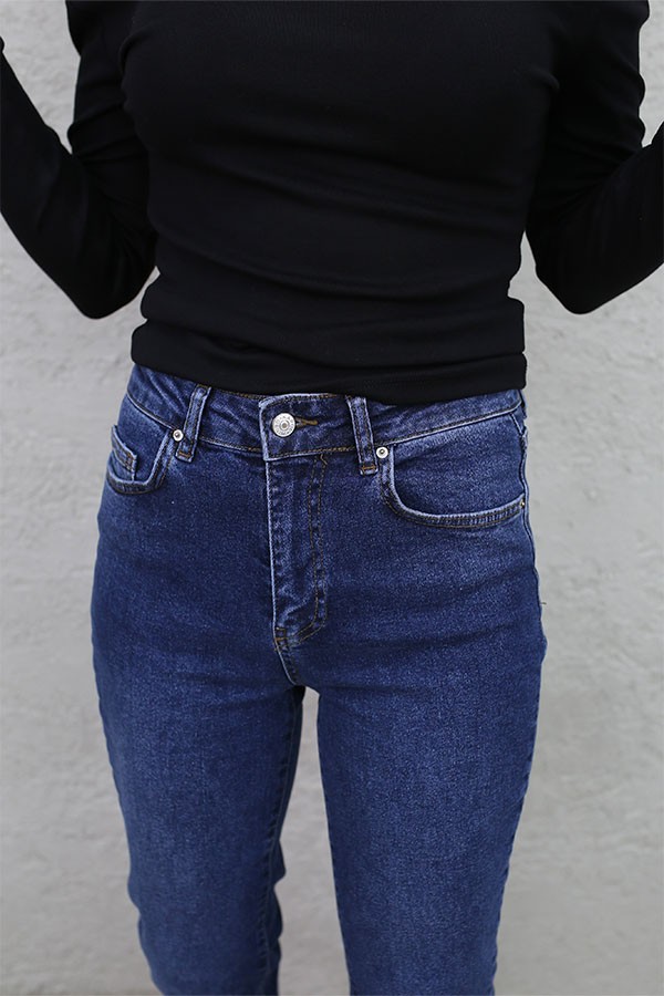 STRECH İSPANYOL PAÇA JEAN DARK BLUE