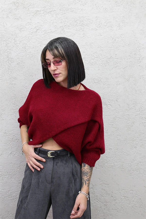 ÇAPRAZ TRİKO - BORDO