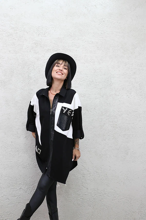 YES & NO TASARIM GÖMLEK - SİYAH