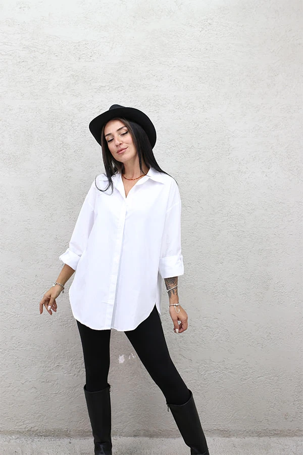 OVERSIZE POPLİN GÖMLEK