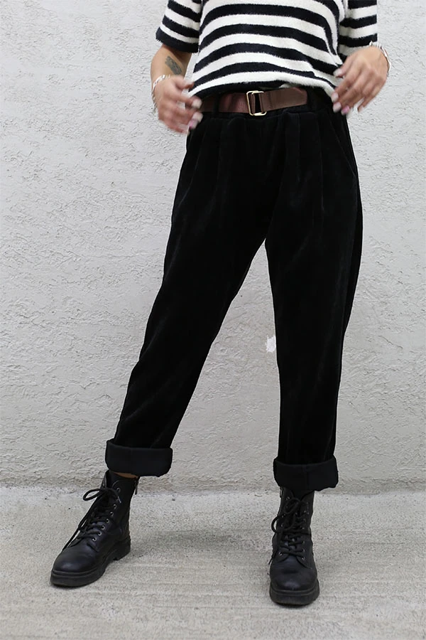 İTALYAN KADİFE KEMERLİ PANTOLON