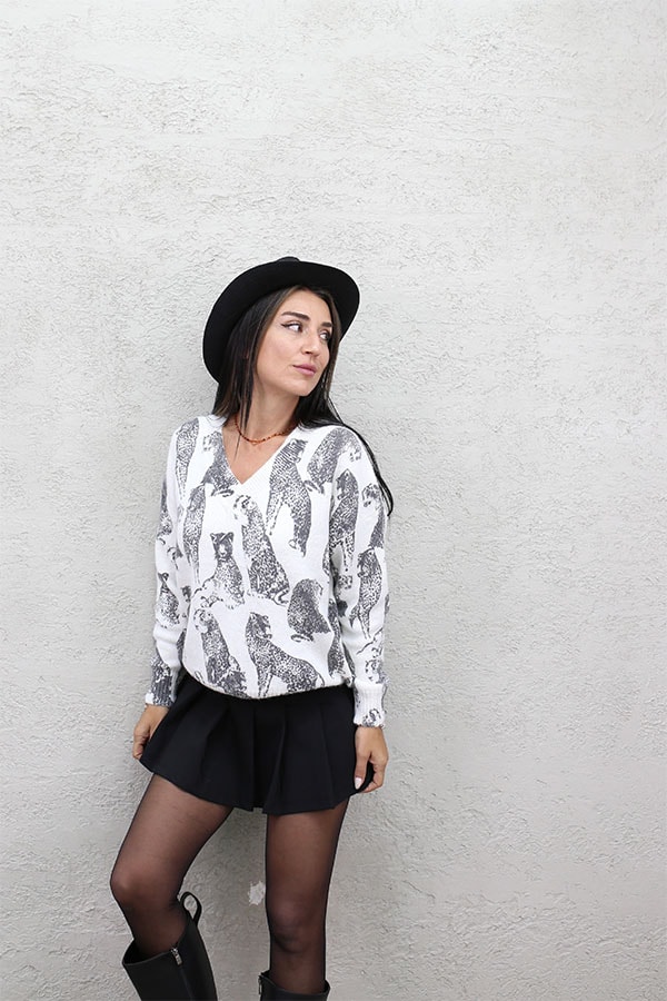 İTHAL,LEOPARLI TRİKO - EKRU