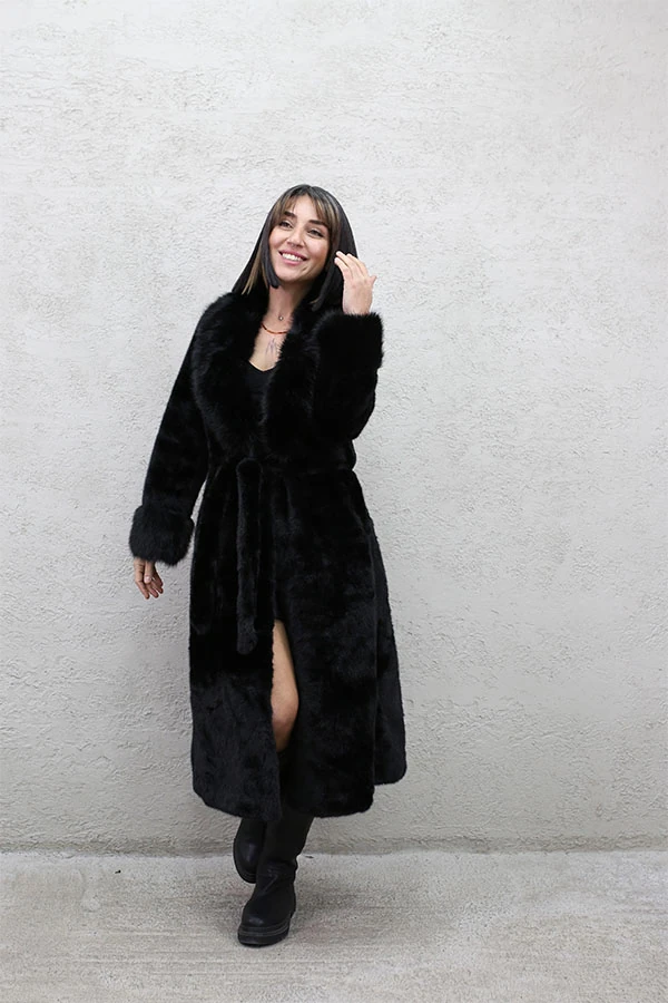 UZUN KÜRK KABAN - SİYAH