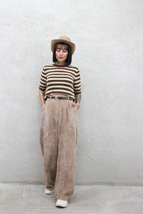 BOL PAÇA KADİFE PANTOLON