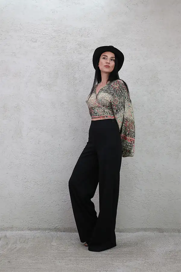 YAN FERMUARLI BOL PAÇA PANTOLON