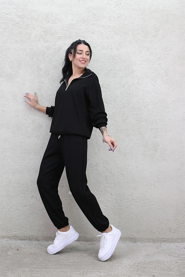 YARIM FERMUARLI TAKIM SİYAH