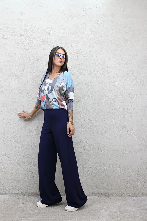 YAN FERMUARLI BOL PAÇA PANTOLON