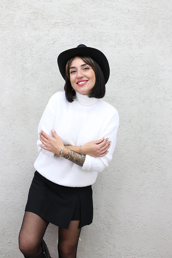 TAM BALIKÇI YUMOŞ KAZAK - BEYAZ