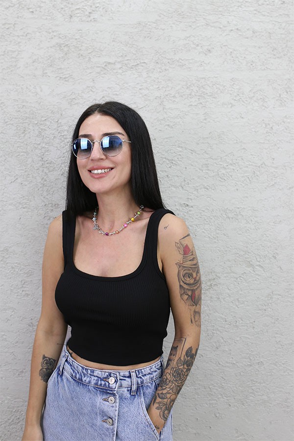 CROP ATLET SİYAH