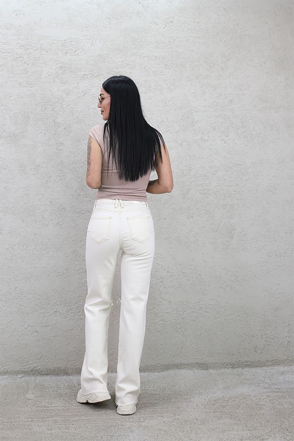 PUSH-UP YARIM İSPANYOL JEAN NATUREL
