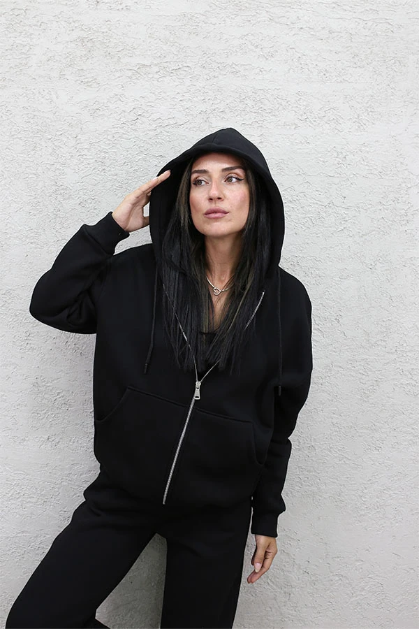 OVERSIZE FERMUARLI SWEAT