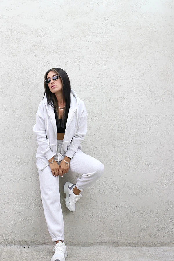 OVERSIZE FERMUARLI SWEAT - GRİ