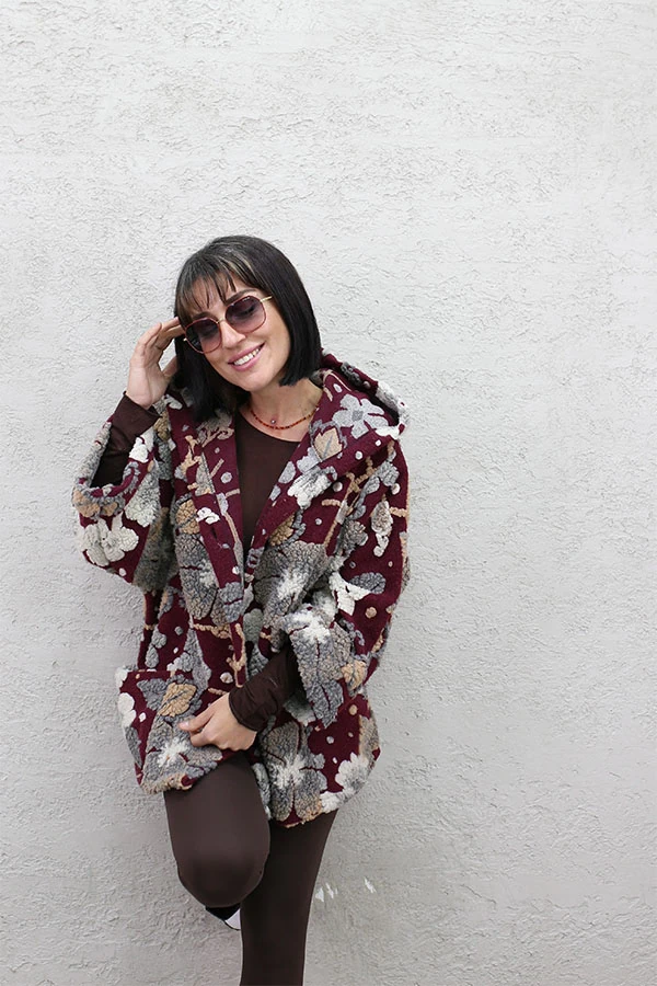 YAPRAK DESENLİ KEÇE KABAN