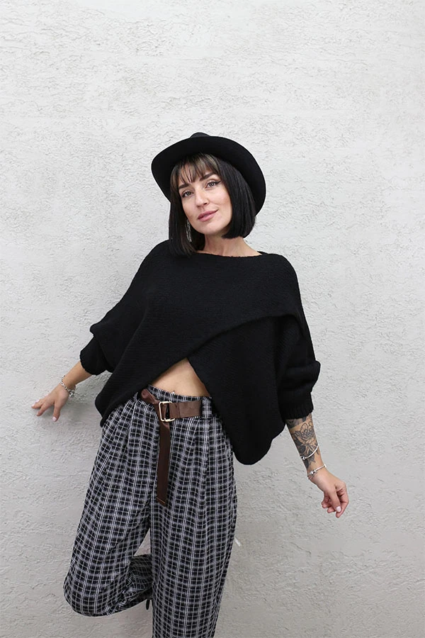 ÇAPRAZ TRİKO - SİYAH