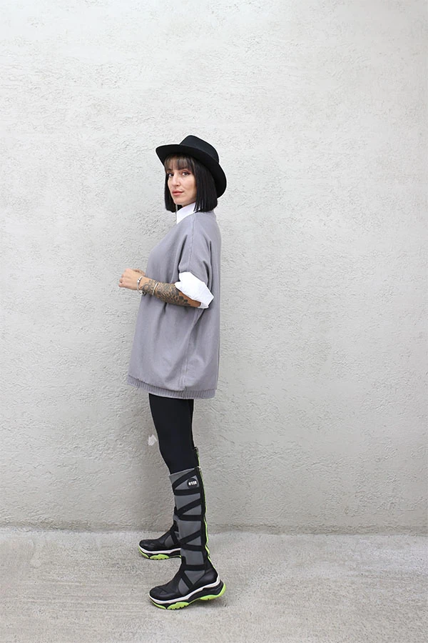 YARIM BALIK KISA KOL TRİKO GRİ