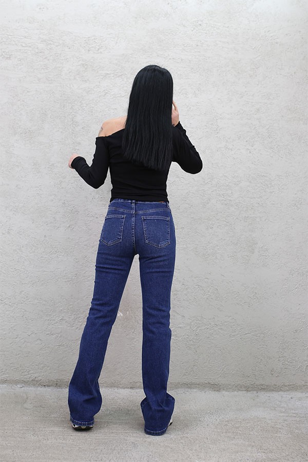 STRECH İSPANYOL PAÇA JEAN DARK BLUE