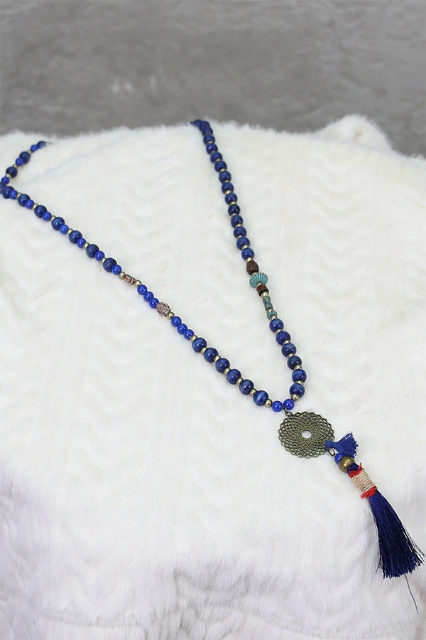 İYİLİK KOLYE SAKSMAVİ