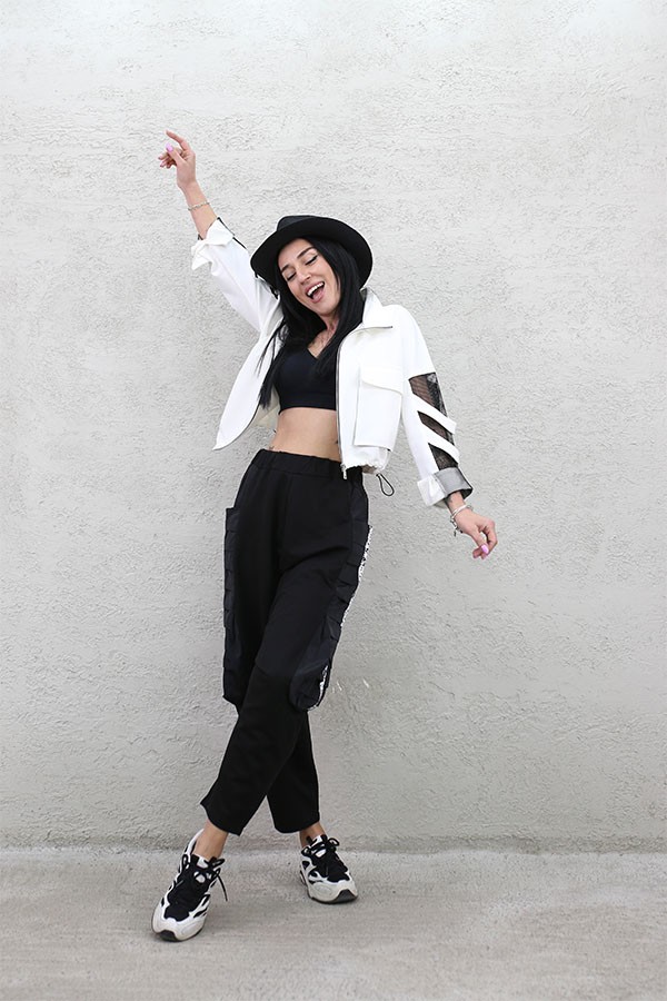 DRAPE CEPLİ ŞALVAR SİYAH