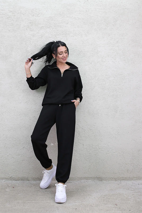 YARIM FERMUARLI TAKIM SİYAH