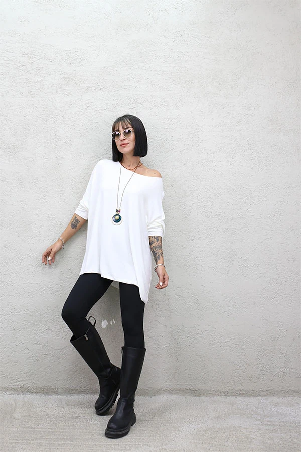 İTALYAN KOLYELİ TUNİK BLUZ