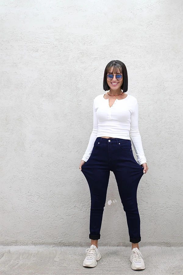 LİKRALI DAR PAÇA PANTOLON