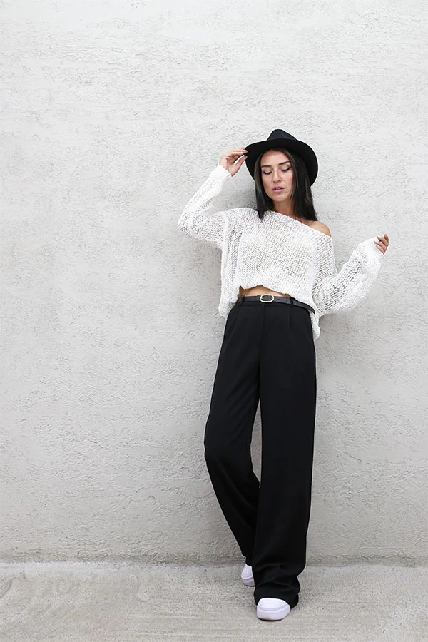 PİLELİ BEL KEMERLİ PALAZZO 