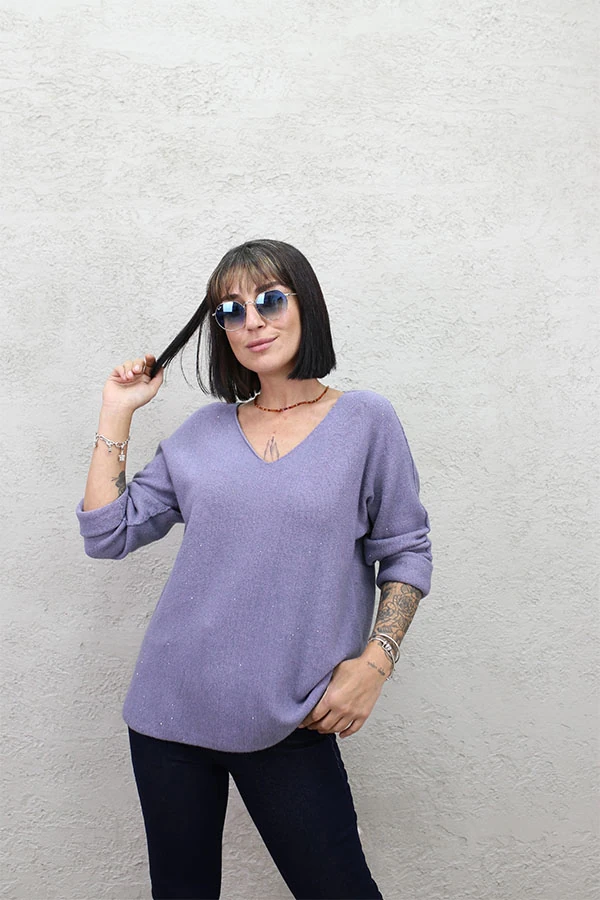 İTHAL V YAKA SİMLİ TRİKO KAZAK