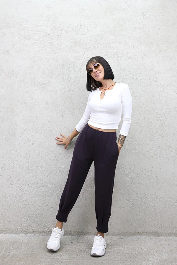 PAÇA PENSLİ MODAL EŞOFMAN - KAHVE