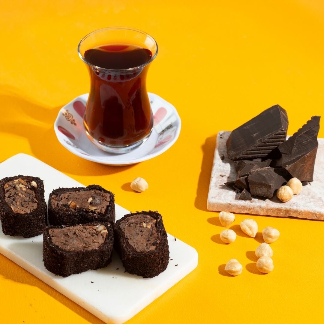 Brownili Fındıklı Çikolatalı Sarma Lokum