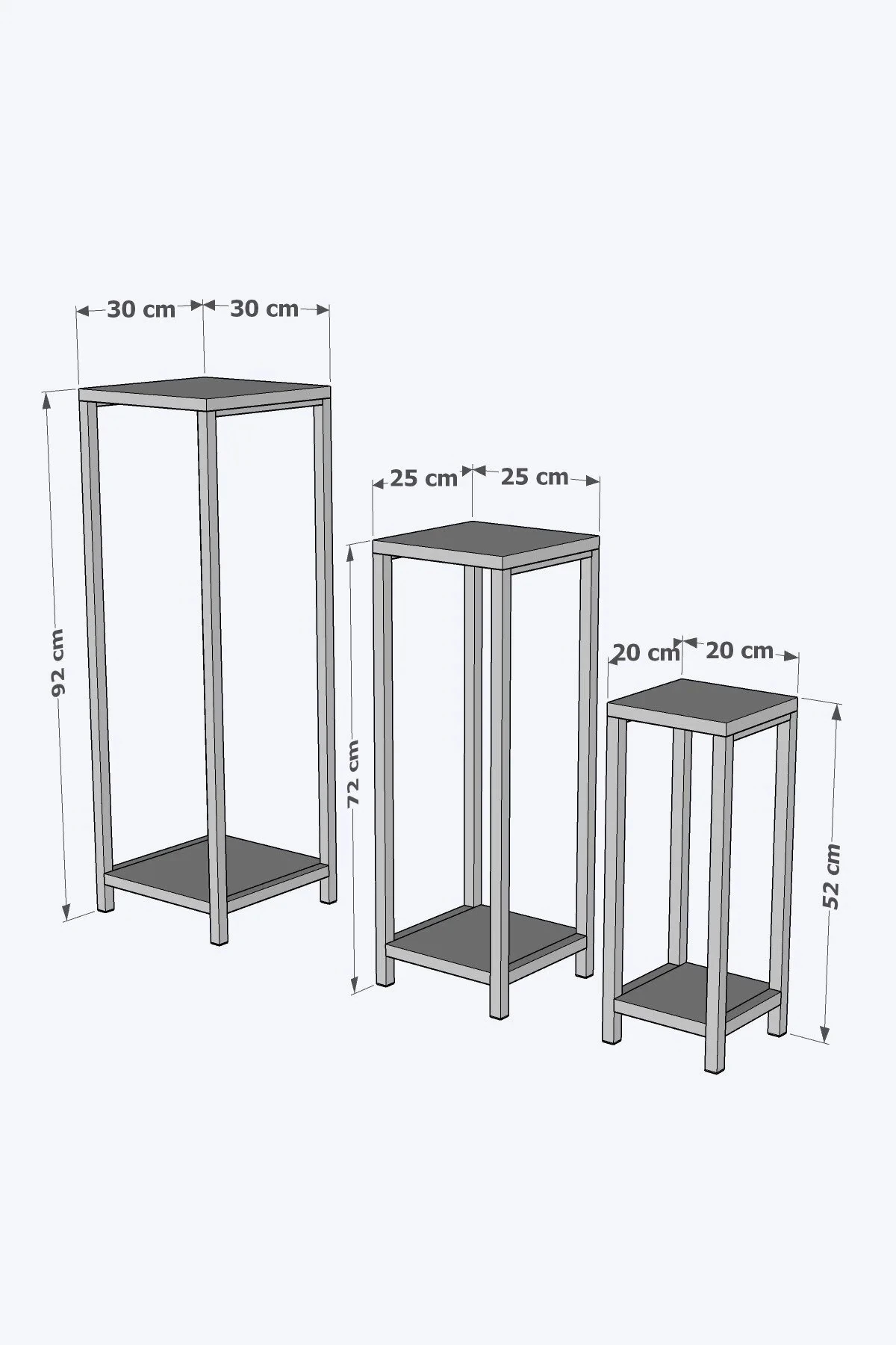 3Lü Set METAL salon ve hol   Dekoratif YAN SEHPA  Balkon MASASI cok amaclı sehpa
